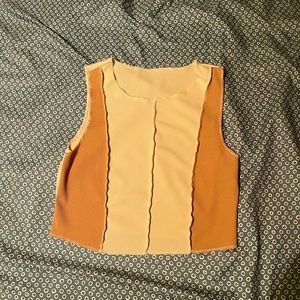 shein beige crop top